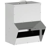 vidaXL Mangeoire pour poules argentée 20 x 25 x 35 cm en acier galvanisé, design de jardin et de terrasse, mobilier d'extérieur moderne et durable, oasis de détente et de réunion