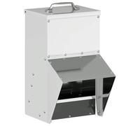 vidaXL Mangeoire pour poules argentée 20 x 25 x 35 cm en acier galvanisé, design de jardin et de terrasse, mobilier d'extérieur moderne et durable, oasis de détente et de réunion