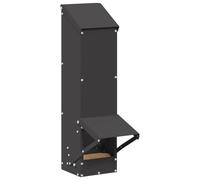 Mangeoire pour poules en acier - vidaXL - Noir - 13x12x51 cm - Capacité 5 kg - Résistant aux intempéries - Imperméable