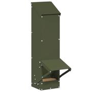 vidaXL Mangeoire pour Poules Vert Olive 13 x 12 x 51 cm, Nourrisseur Moderne pour volailles, Fournitures pour Animaux, Accessoire Portable, idéal pour Le Jardin et la terrasse