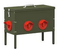 Vidaxl Mangeoire Pour Poules Vert Olive 41,5 X 20,5 X 33 Cm