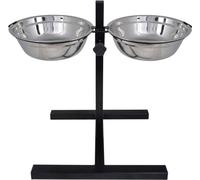 vidaXL Mangeoire réglable en hauteur Support pour mangeoire 2 x 4,1L