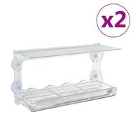 Vidaxl Mangeoires À Oiseaux De Fenêtre 2 Pcs Acrylique 30x12x15 Cm