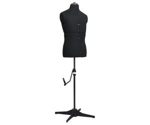 vidaXL Mannequin de Couture Ajustable pour Homme Noir Taille 37-45