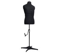 vidaXL Mannequin de couture ajustable pour homme Noir Taille 37-45 288494