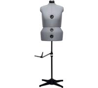 vidaXL Mannequin de robe ajustable pour femme Gris M Taille 40-46 L