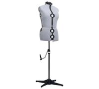 vidaXL Mannequin de couture Réglable Femme Gris M Taille 40-46