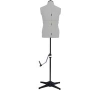 vidaXL Mannequin de couture Réglable Homme Gris Taille 37-45