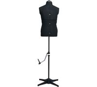 vidaXL Mannequin de couture Réglable Homme Noir Taille 37-45