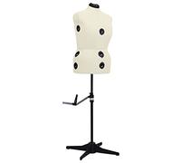 vidaXL Mannequin de robe ajustable pour femme Crème Taille S 33-40 L