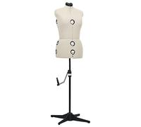 vidaXL Mannequin de Robe Ajustable pour Femme Crème M Taille 40-46