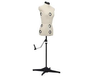 vidaXL Mannequin de Robe Ajustable pour Femme Crème S Taille 33-40