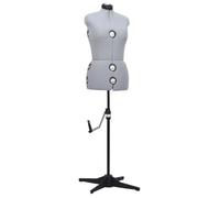 vidaXL Mannequin de robe ajustable pour femme Gris M Taille 40-46 L