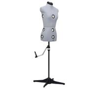 Mannequin de Robe Ajustable pour Femme Noir S Taille 33-40 Couturière vidaXL