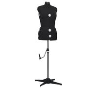 vidaXL Mannequin de Robe Ajustable pour Femme Mannequin de Couturière Mannequin Féminin Buste de Couture Magasin Noir M Taille 40-46