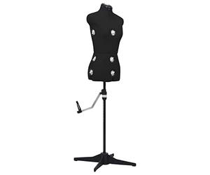 vidaXL Mannequin de Robe Ajustable pour Femme Noir S Taille 33-40