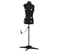 Vidaxl Mannequin De Robe Ajustable Pour Femme Noir S Taille 33-40