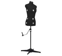 vidaXL Mannequin de robe ajustable pour femme Noir S Taille 33-40 S