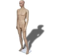 Mannequin Homme Taille 54 Beige Socle Verre Armé Aluminium