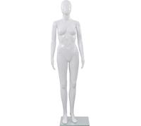 vidaXL Mannequin féminin avec socle en verre blanc 175 cm