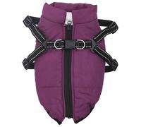 vidaXL Manteau pour chien avec harnais Imperméable Réfléchissant Lila L24