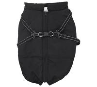 vidaXL Manteau pour chien avec harnais Imperméable Réfléchissant Noir L68