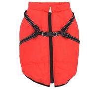 vidaXL Manteau pour chien avec harnais Imperméable Réfléchissant Rouge L48