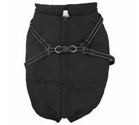 Vidaxl Manteau Pour Chien Avec Harnais Noir 4xl Fleece Et Polyester