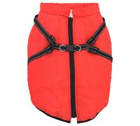 Vidaxl Manteau Pour Chien Avec Harnais Rouge 4xl Fleece Et Polyester