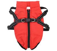 Vidaxl Manteau Pour Chien Avec Harnais Rouge Xl Fleece Et Polyester