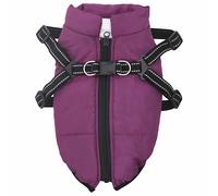 Vidaxl Manteau Pour Chien Avec Harnais Violet M Fleece Et Polyester