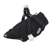 vidaXL Manteau pour chien L24 – imperméable, harnais intégré, bandes réfléchissantes – noir