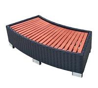 vidaXL Marche pour spa de jardin Spatrap 42700 Résine tressée noire 92 x 45 x 25 cm
