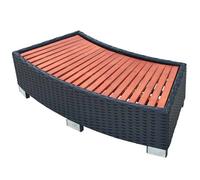 vidaXL Marche Pour Spa de Jardin Noir Résine Tressée Cuve Thermale Extérieur 42700