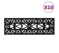 Marches d'Escalier Tapis Marchettes Protection 10 pcs 25x75 cm Caoutchouc vidaX