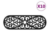 vidaXL Marches d'escalier 10 pcs 25x75 cm caoutchouc 155633