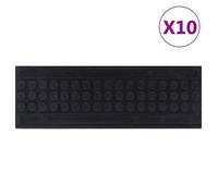 vidaXL Marches d'escalier 10 pcs 25x75 cm caoutchouc 155637