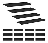 vidaXL Marches d'escalier 16 pièces 90 x 30 x 2 cm Noir