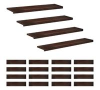 vidaXL Marches d'escalier 20 pièces 120 x 30 x 2 cm Marron foncé | Ces marches d'escalier sont en bois de hêtre massif