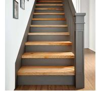 vidaXL Marches d'escalier 4 pièces Chêne massif Marron clair 80x30x2 cm