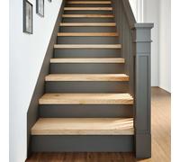 vidaXL Marches d'escalier 4 pcs Non traité 80x30x2cm Bois chêne Massif, Marche d'escalier pour escalier en Bois, Marche d'escalier en Bois, Planche de fenêtre
