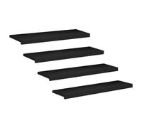 vidaXL Marches d'escalier 4 pièces 100 x 25 x 2 cm Noir