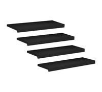 vidaXL Marches d'escalier 4 pièces 70 x 25 x 2 cm Noir