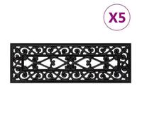 vidaXL Marches d'escalier 5 pcs 25x75 cm caoutchouc 155628
