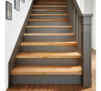 Vidaxl Marches D'escalier 8 Pcs Marron Clair 100x30x2 Cm Chêne Massif