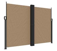 vidaXL Marquise latérale extensible Taupe 180x1000 cm