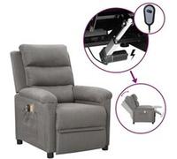 Vidaxl Fauteuil Électrique De Massage Gris Clair Tissu Gris