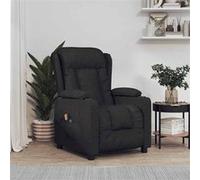 Vidaxl Fauteuil Électrique De Massage Noir Tissu Noir