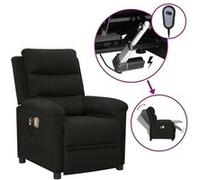vidaXL Massagestoel elektrisch stof zwart3098977 Noir
