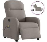 Massagestoel elektrisch verstelbaar stof taupe3302969